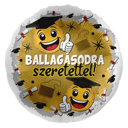 Ballagásodra Szeretettel Smile Face Színes (43 cm, fólia)