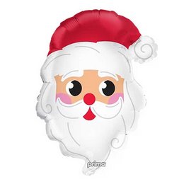 Mikulás Fej - Santa Head lufi (56 cm, fólia)