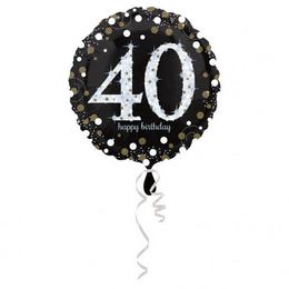 40-es Happy Birthday (46 cm, fólia)