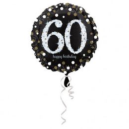 60-as Happy Birthday lufi (46 cm, fólia)