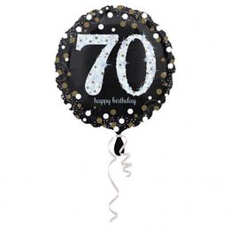 70-es Happy Birthday lufi (46 cm, fólia)