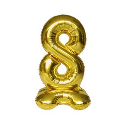 8 Arany lufi - Álló Levegős (100 cm, fólia)
