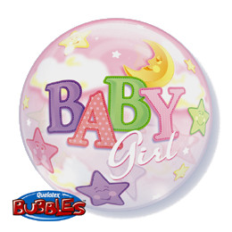 Babaszületésre - Baby Girl lufi (56 cm bubble, fólia)