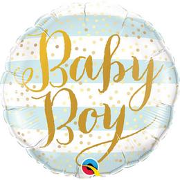 Baby Boy Kék Babaszületésre lufi (46 cm, fólia)