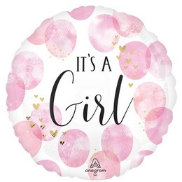 Baby Girl Pink - Babaszületésre lufi (46 cm, fólia)