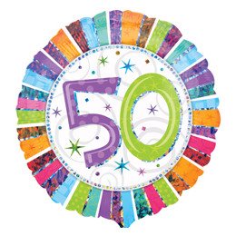 Birthday 50. Számos lufi (46 cm, fólia)