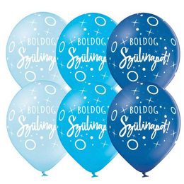 Boldog Születésnapot Dots & Sparkles Kék Léggömb (28 cm, latex)