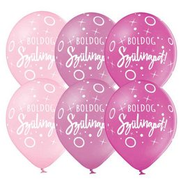 Boldog Születésnapot Dots & Sparkles Léggömb (28 cm, latex)