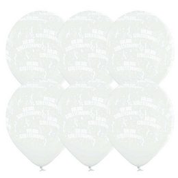 Boldog Szülinapi White - Fehér Léggömb (28 cm, latex)