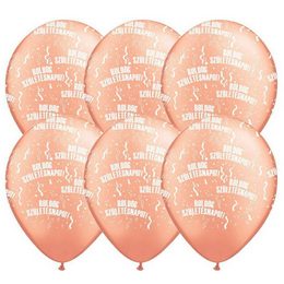 Boldog Szülinapot Rosegold lufi (28 cm, latex)