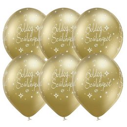 Boldog Születésnapot Chrome Gold - Arany Lufi (28 cm, latex)