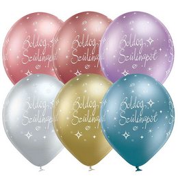 Boldog Születésnapot Chrome Assortment Lufi (28 cm, latex)