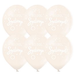 Boldog Szülinapot Dots & Sparkles Fehér Lufi (28 cm, latex)