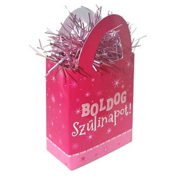 Boldog szülinapot rózsaszín lányos ajándéktasak léggömbsúly