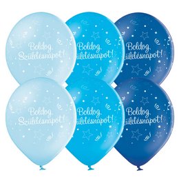 Boldog Szülinapot Shining Star Kék Lufi (28 cm, latex)
