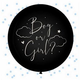 Boy or Girl Lufi - Kék Konfettivel Töltve (61 cm, latex)