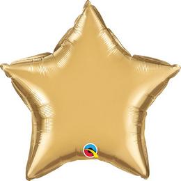 Chrome Arany Csillag lufi (46 cm, fólia)