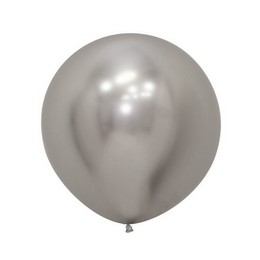 Chrome Ezüst Lufi (61 cm, latex)