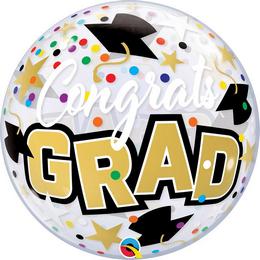 Congrats Grad Diplomakalapos Ballagási lufi (56 cm bubble, fólia)