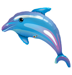 Delfin - Delightful Dolphin Super Shape lufi (107 cm, fólia)
