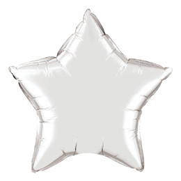 Ezüst Csillag lufi (46 cm, fólia)