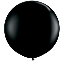Fekete lufi (91 cm, latex)