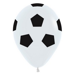Soccer Ball - Focilabda Mintás Lufi (30 cm, latex)