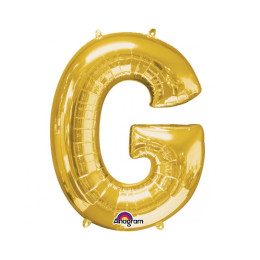 G betű - arany lufi (86 cm, fólia)