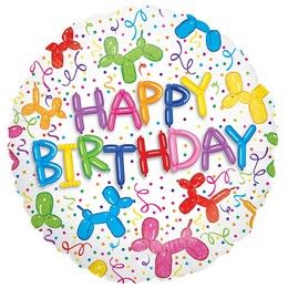 Lufikutya Mintás - Birthday (46 cm, fólia)