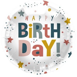 Happy Birthday Twinkle Dots Szülinapi Lufi (46 cm, fólia)