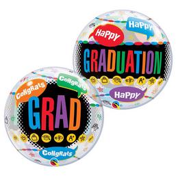 Happy Graduation Congrats Grad Ballagási lufi (56 cm bubble, fólia)