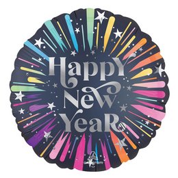 Happy New Year's Blast Fólia lufi (46 cm, fólia)
