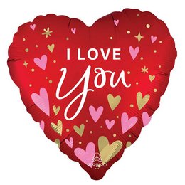 I Love You Heartfelt Elegance lufi (46 cm, fólia)