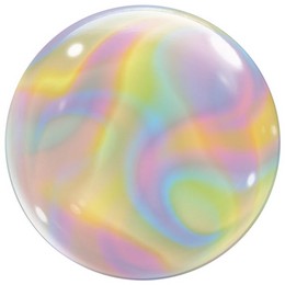 Irizáló Hatású lufi (56 cm bubble, fólia)