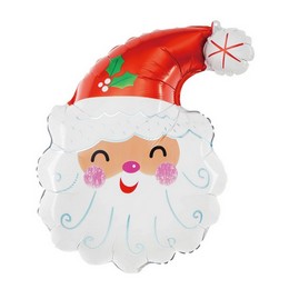 Mikulás Fej Supershape lufi (62 cm, fólia)