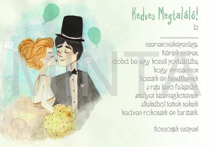 Esküvős 2-es sz. képeslap