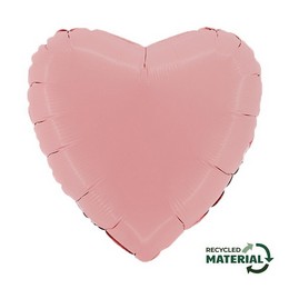Matt Rózsaszín Szív Alakú lufi (46 cm, fólia)