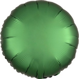 Matt Zöld kerek lufi (46 cm, fólia)