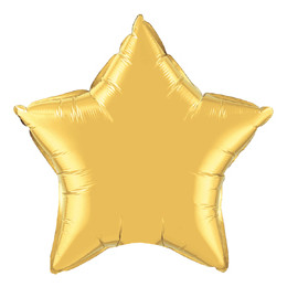Metál Arany Csillag lufi (46 cm, fólia)