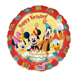 Mickey & Friends Happy Birthday lufi (46 cm, fólia)