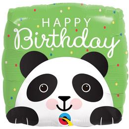 Mosolygó Panda Happy Birthday lufi (46 cm, fólia)