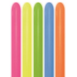 Modellező lufi 260S - Neon Vegyes színű (50 db/csomag)