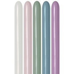 Modellező lufi 260S - Pastel Dusk Vegyes színű (100 db/csomag)