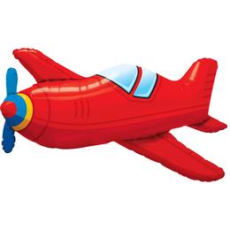 Piros Retro Repülőgép (91 cm, fólia)