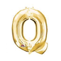 Q betű - arany (86 cm, fólia)
