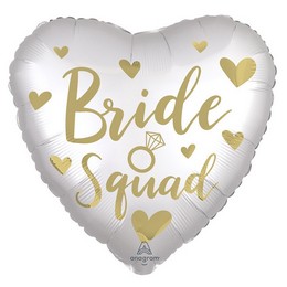 Satin Bride Squad Szív lufi Lánybúcsúra (46 cm, fólia)