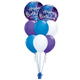 Születésnapi prémium léggömbcsokor kék